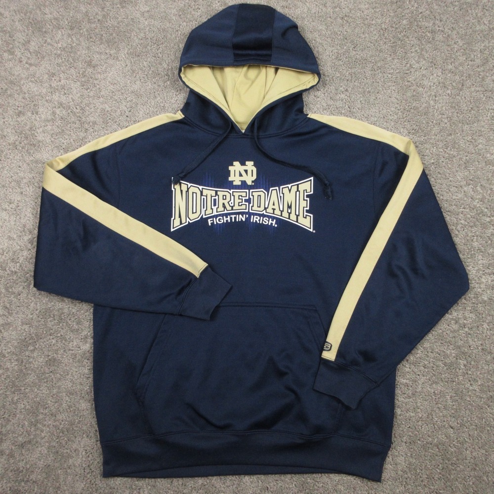 Notre Dame Fighting‎ Irish Sweater Mens Large Navy Hoodie Sweatshirt e5 Hoodie
